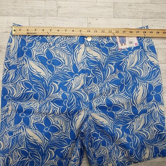 Stella Parker Shorts Activewear Golf Stretch Tropical Print Blue Womens 16 NWT - Picture 12 of 14
